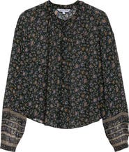 Veronica Beard Lollie Floral Silk Button-Up Shirt