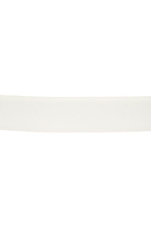 Vince Camuto Sculptural Faux Leather Belt In White