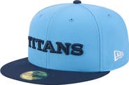 New Era Men's New Era  Light Blue/Navy Tennessee Titans Wordmark 59FIFTY Fitted Hat