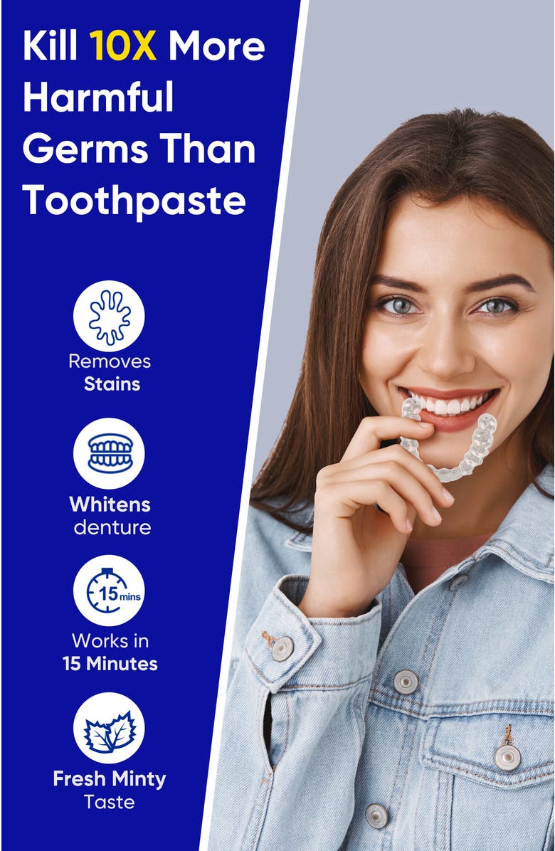 MySmile Denture Cleaning Tablets, Alternate, color, Mint Blue