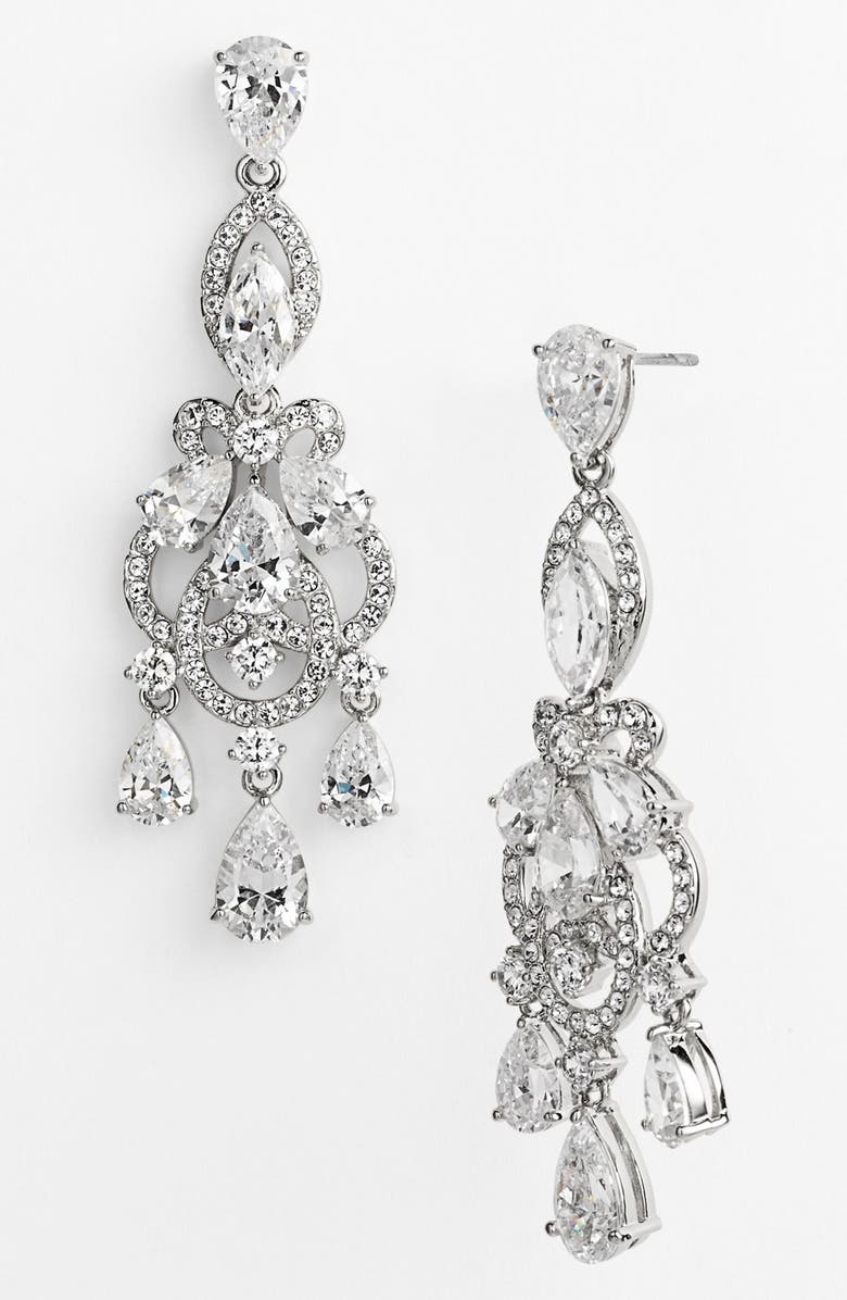 Nadri 'Legacy' Crystal Chandelier Earrings, Alternate, color,