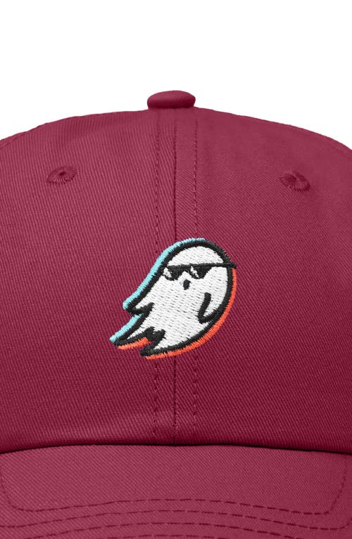 Dalix Ghost Life Embroidered Casual Cap In Maroon