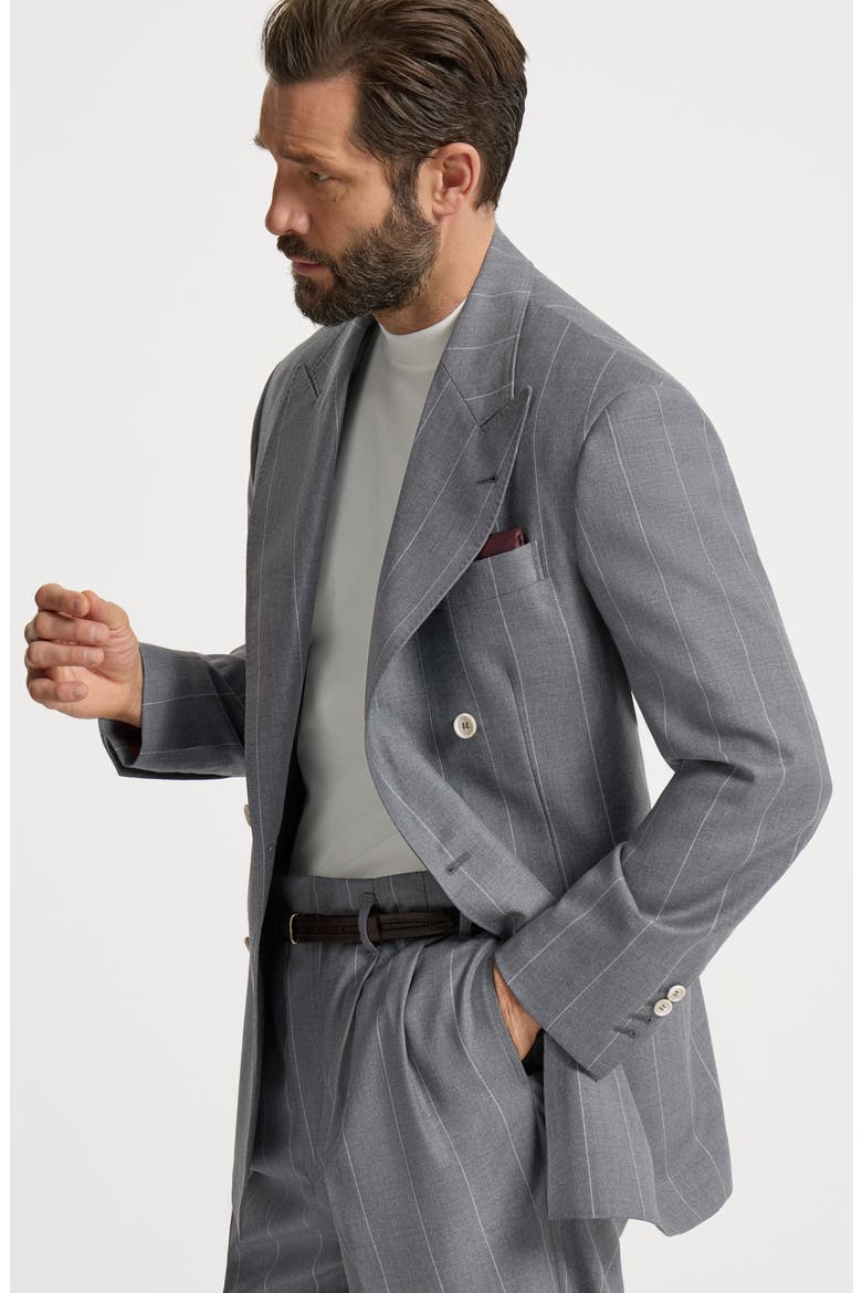 Virgin wool blazer, Alternate, color, Medium Grey