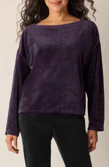 Eileen Fisher Boxy Velvet Top