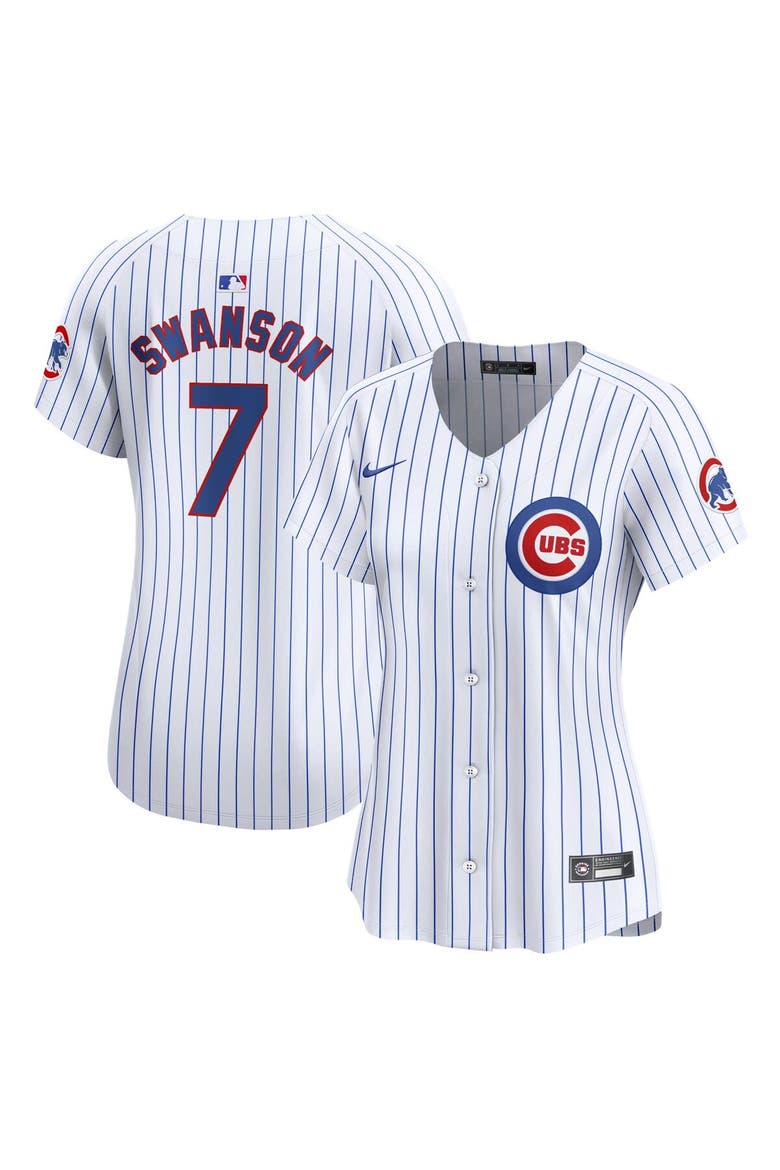 Women's Nike Dansby Swanson White Chicago Cubs Home Limited Player Jersey, Main, color, White