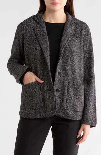 Eileen Fisher Stand Collar Organic Cotton Jacket
