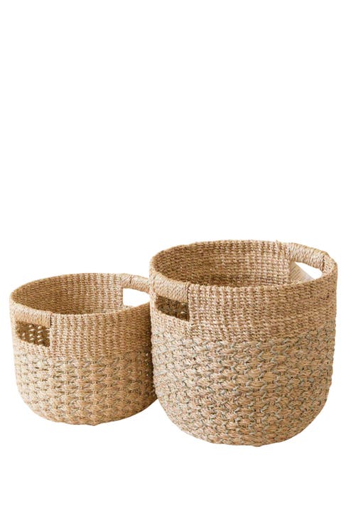 Round Bottom Basket, Set of 2