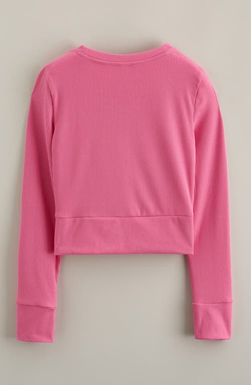 Zella Girl Kids' Ballet Crop Rib T-shirt In Pink