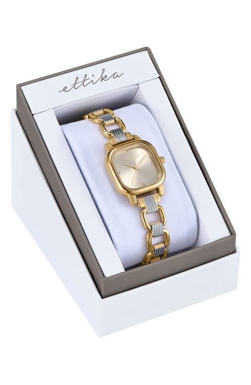 Ettika Square Bracelet Watch In Gold