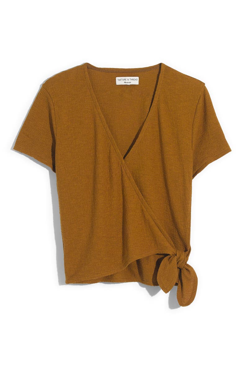 Madewell Texture & Thread Wrap Top, Alternate, color, 