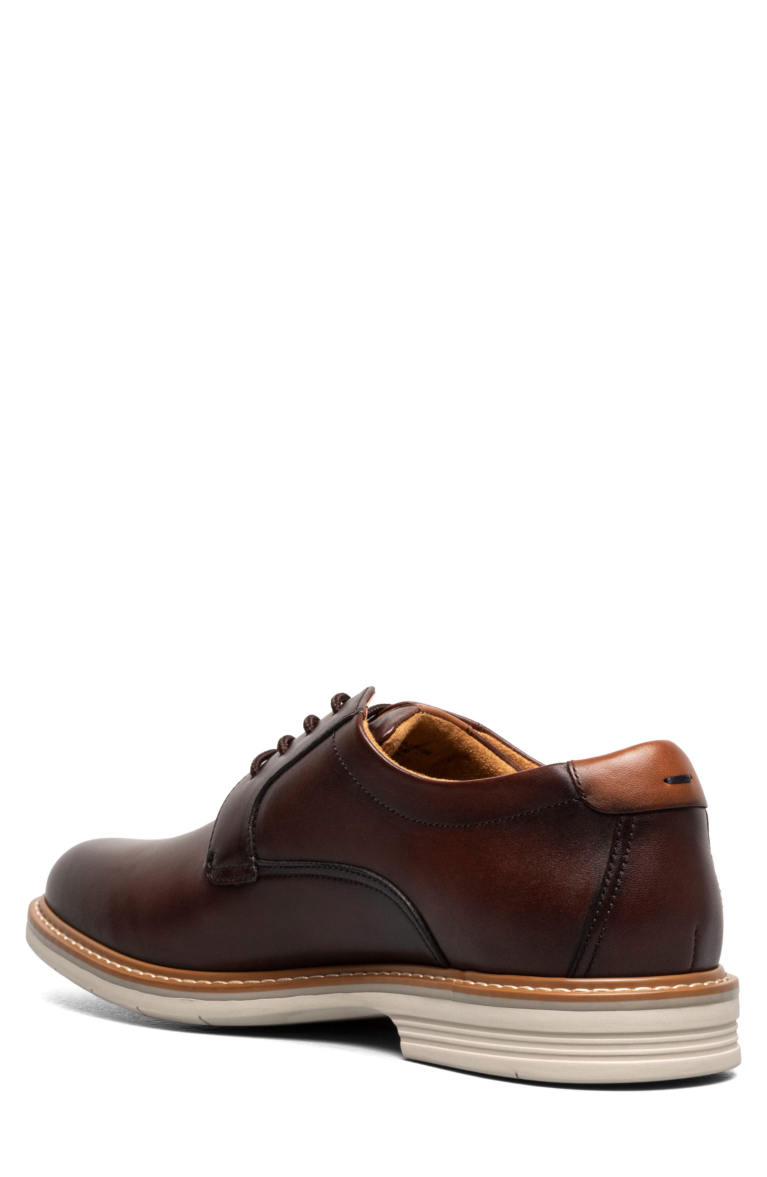Florsheim Norwalk Plain Toe Derby, Alternate, color, Brown