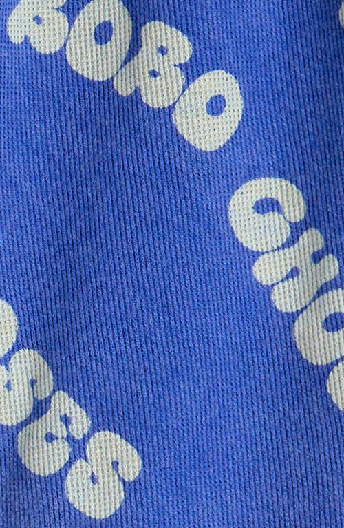 Bobo Choses Kids' Wavy Logo Organic Cotton Shorts In Blue