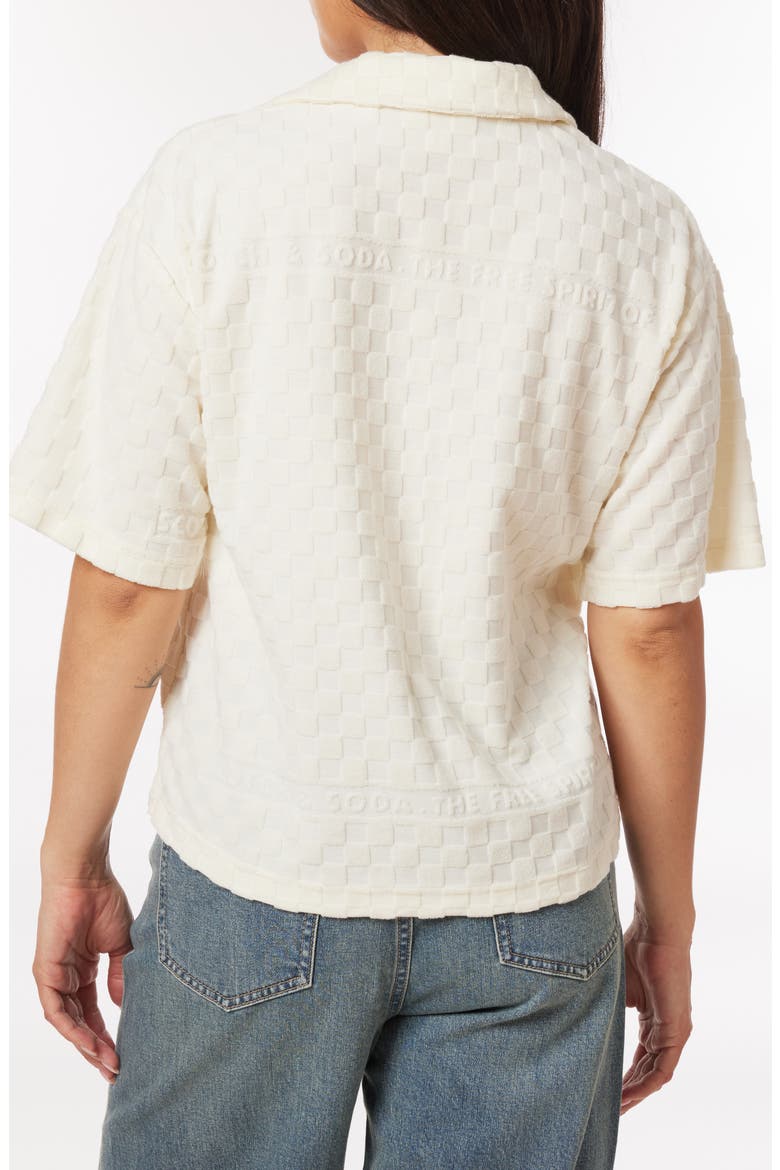 Terry Cloth Camp Shirt, Alternate, color, SOFT ICE