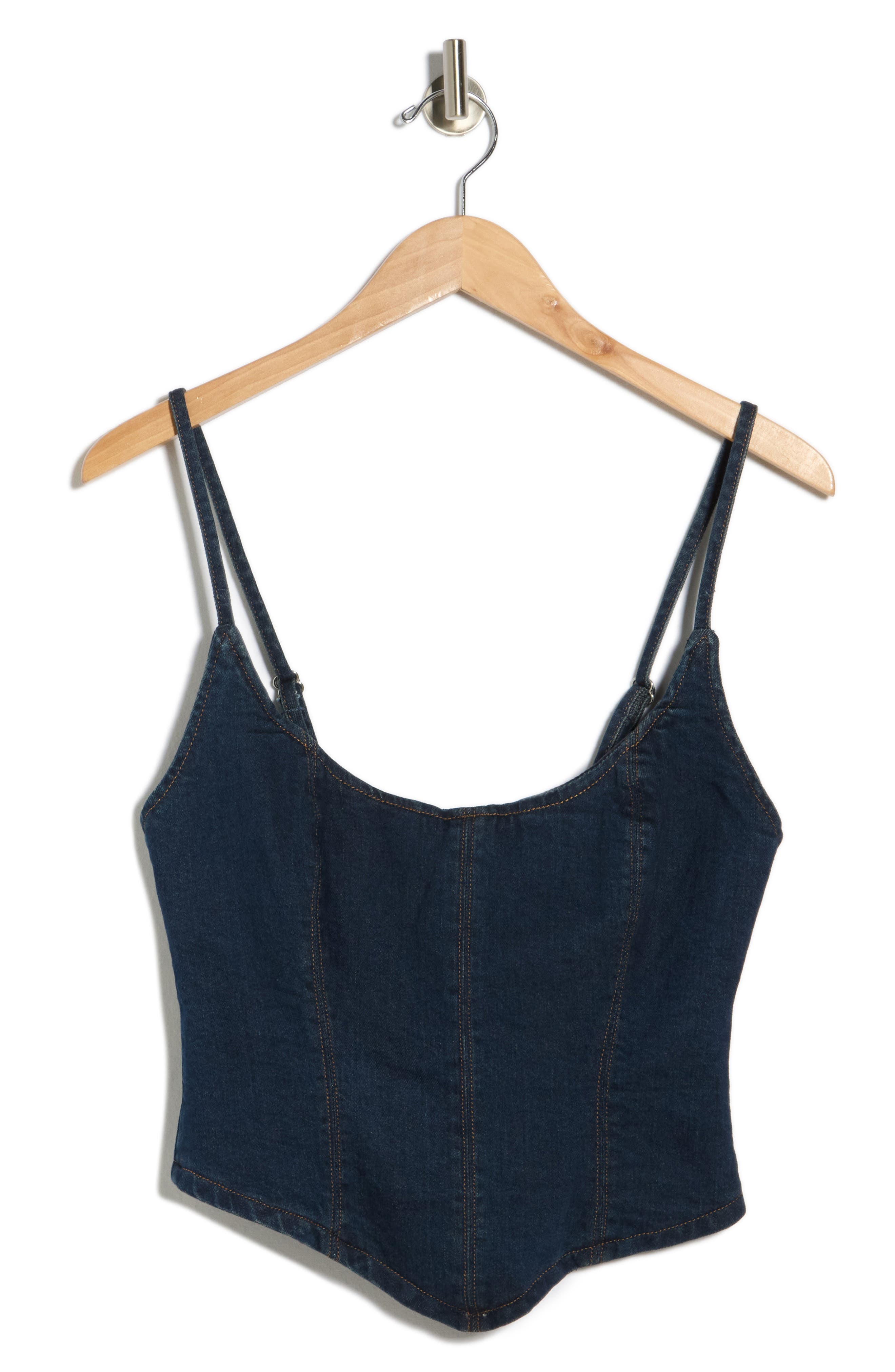 Reformation Rebecca Super Stretch Denim Top