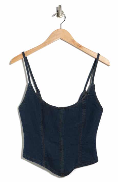 Reformation Rebecca Super Stretch Denim Top