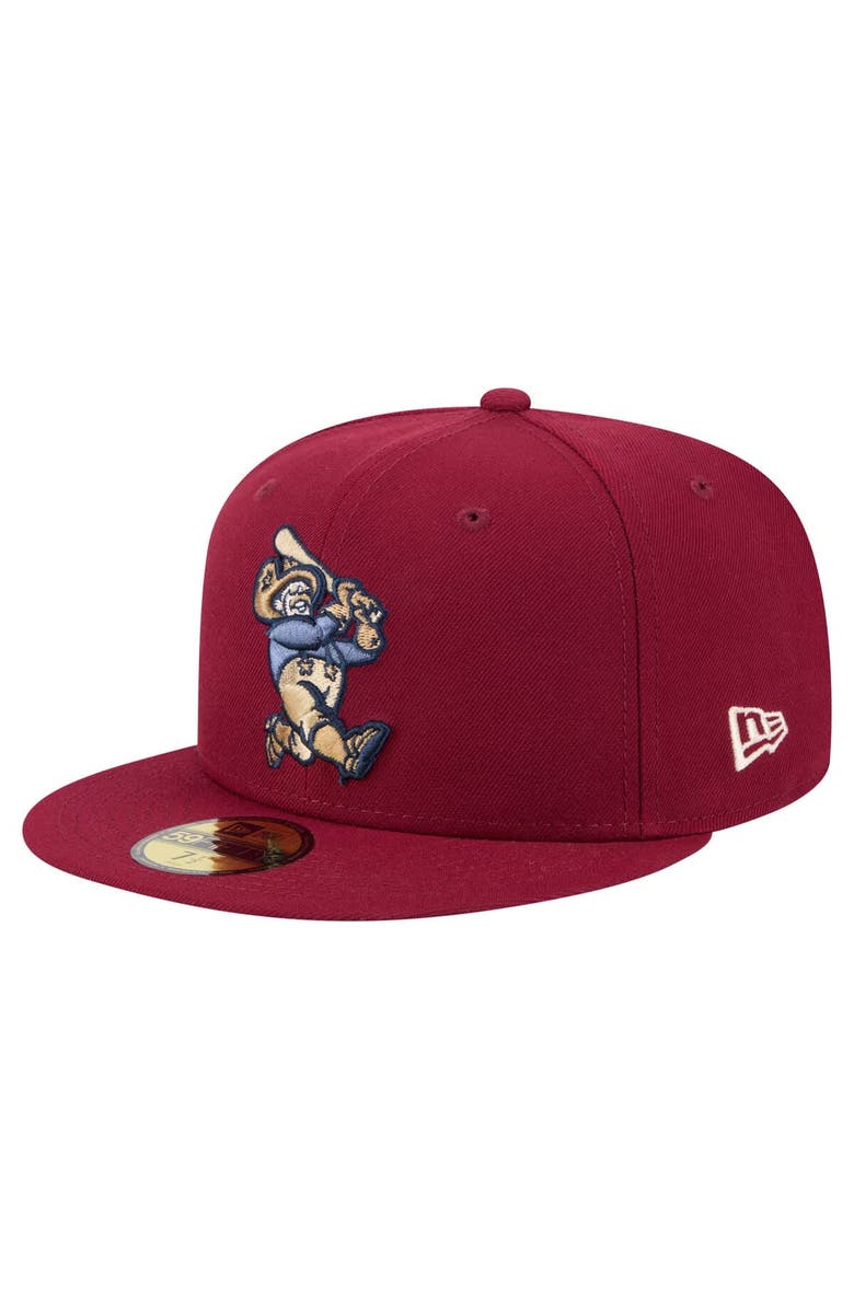New Era Men's New Era Burgundy Frisco RoughRiders Authentic Collection 59FIFTY Fitted Hat, Alternate, color, Burgundy