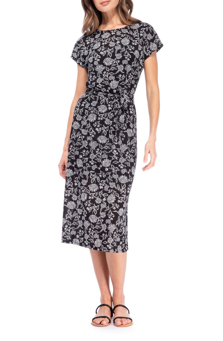 Bobeau Dolman Sleeve Midi Dress, Main, color,