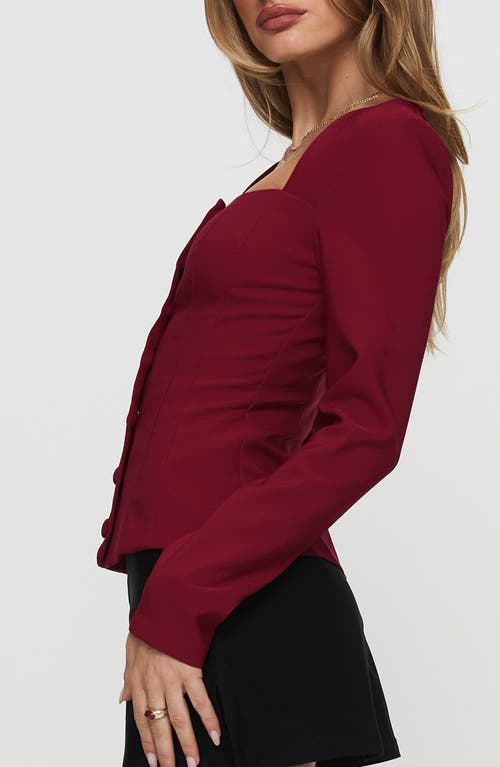 Princess Polly Gaskin Square Neck Button-up Top