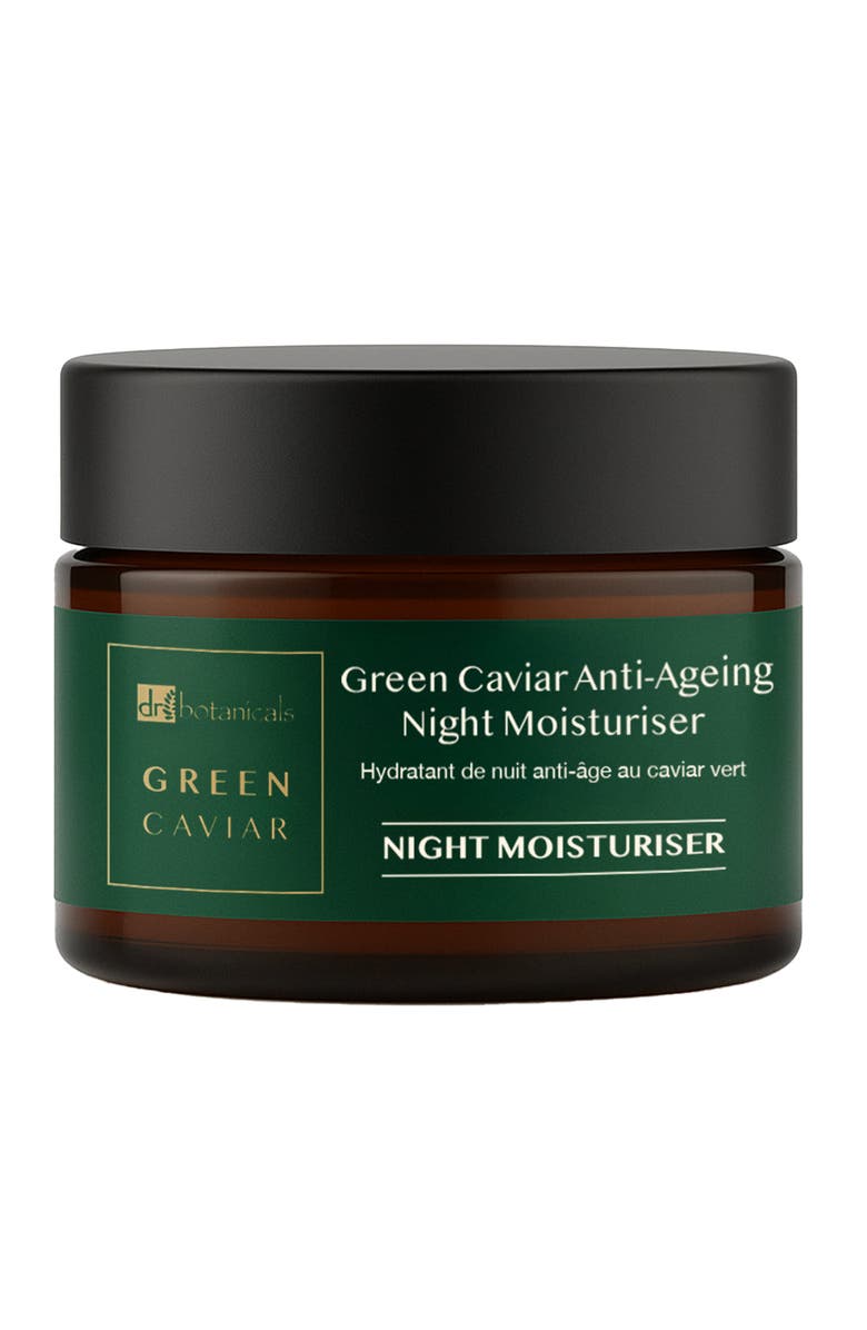 DR BOTANICALS Green Caviar & Argan Oil Anti-Oxidant Anti-Ageing Night Cream 50ml for Anti-Aging, Brightening, Main, color, White