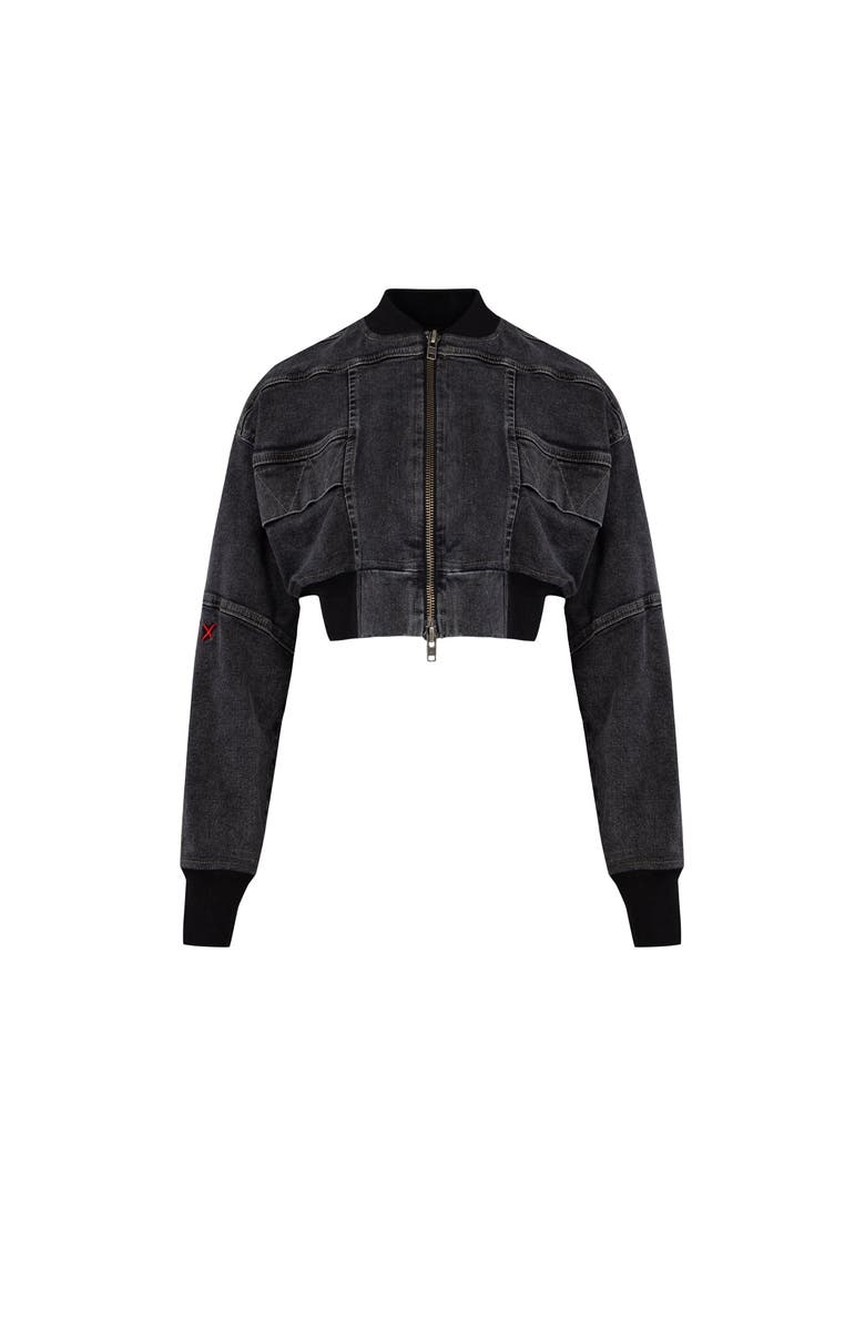 PCFG Your *Itch Bomber Denim Jacket, Main, color, Black