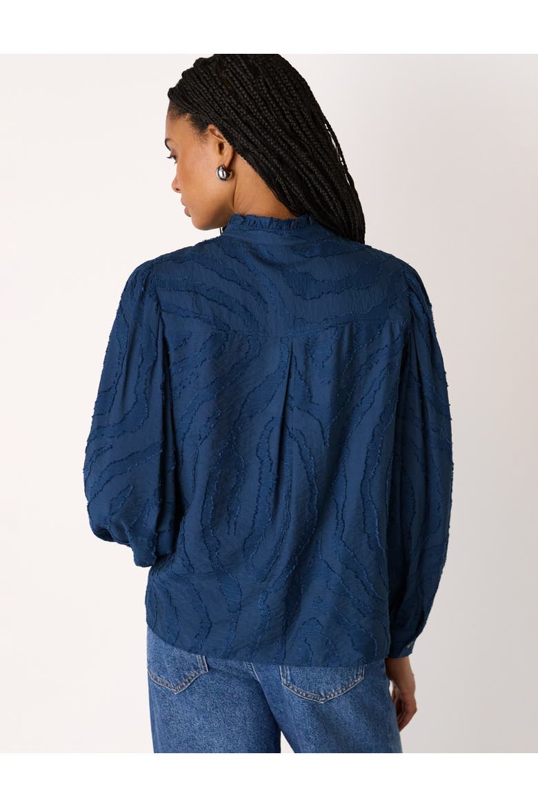 Animal Textured Shirt, Alternate, color, Navy