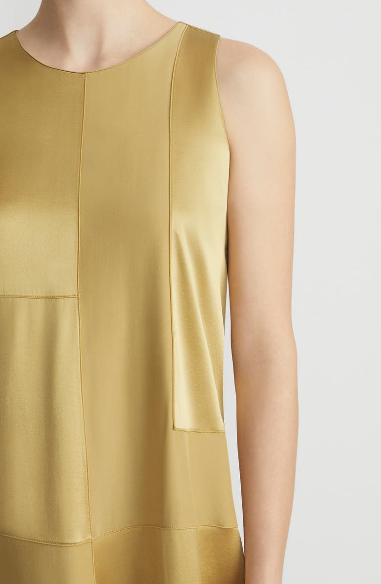 Lafayette 148 New York Block Panel Silk Satin Midi Dress, Alternate, color,