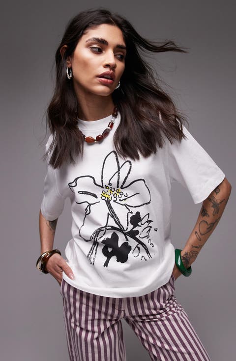 Floral Oversize Graphic T-Shirt