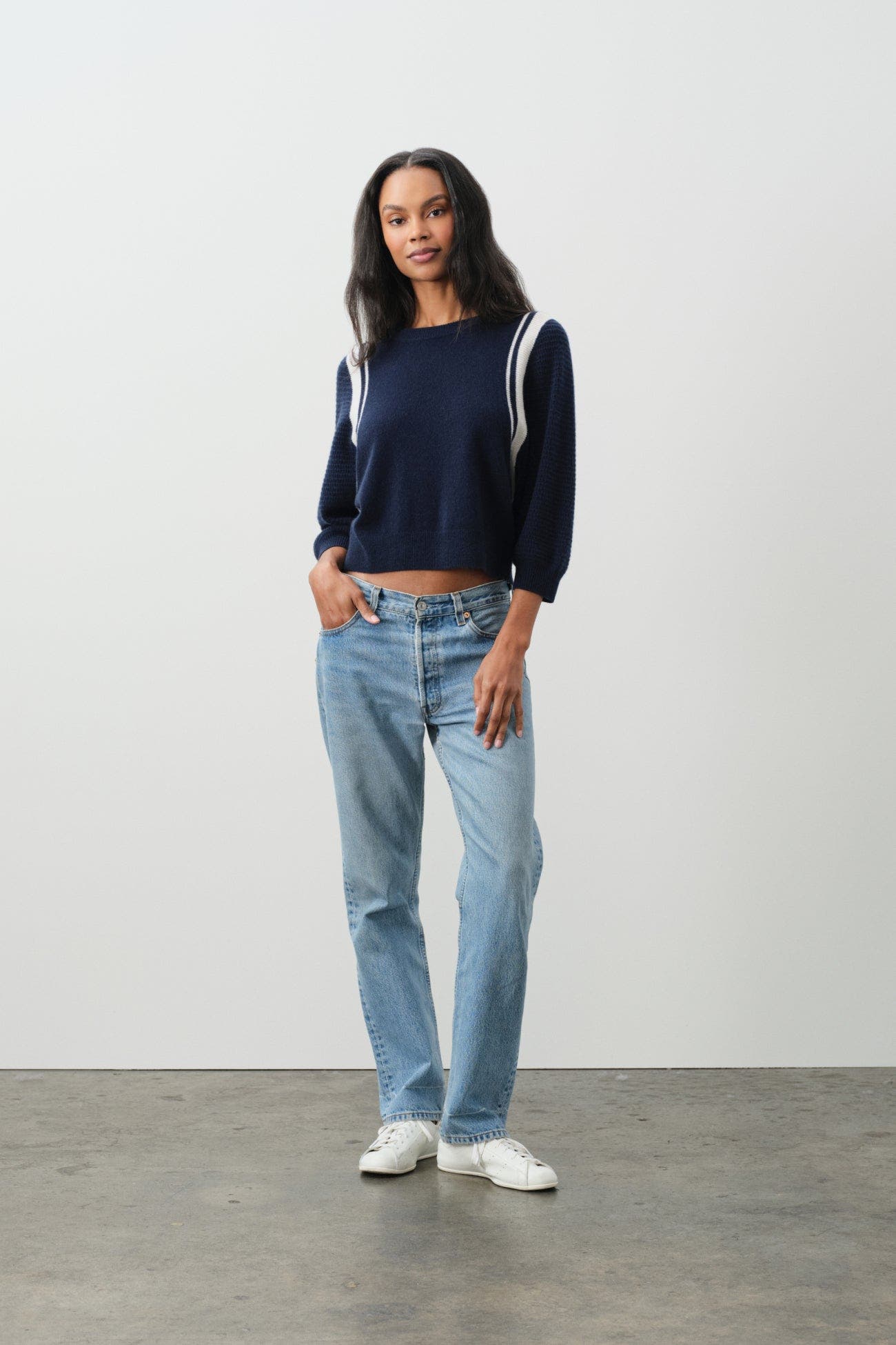 Amanda Cropped Dolman Crewneck - image 4
