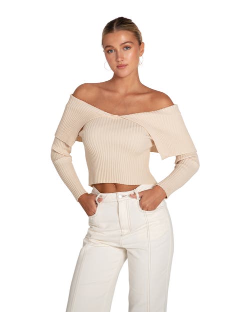 Belle & Bloom More Than Words Collared Knit Top In Brown