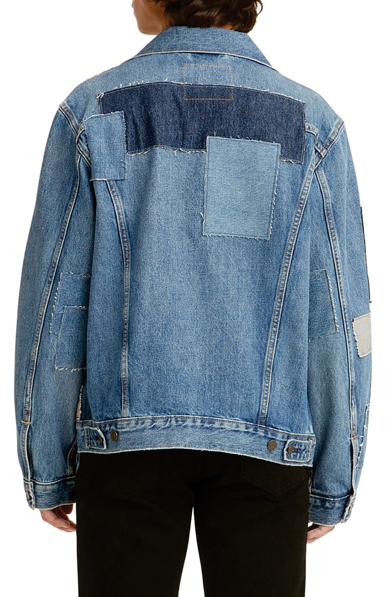 Levi's<sup>®</sup> Patchwork Denim Trucker Jacket, Alternate, color,