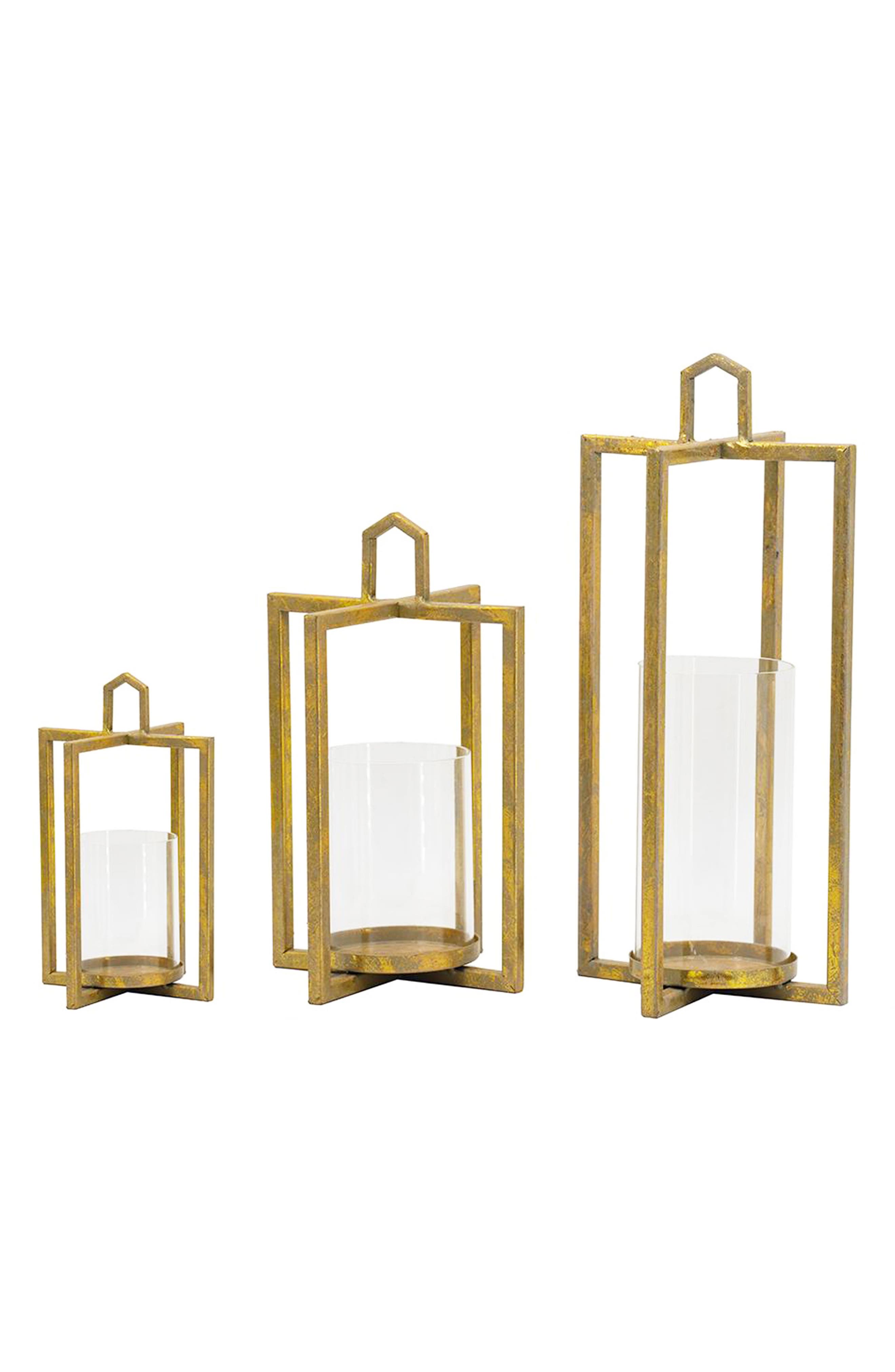 A & B Home Set of Three Lantern Set