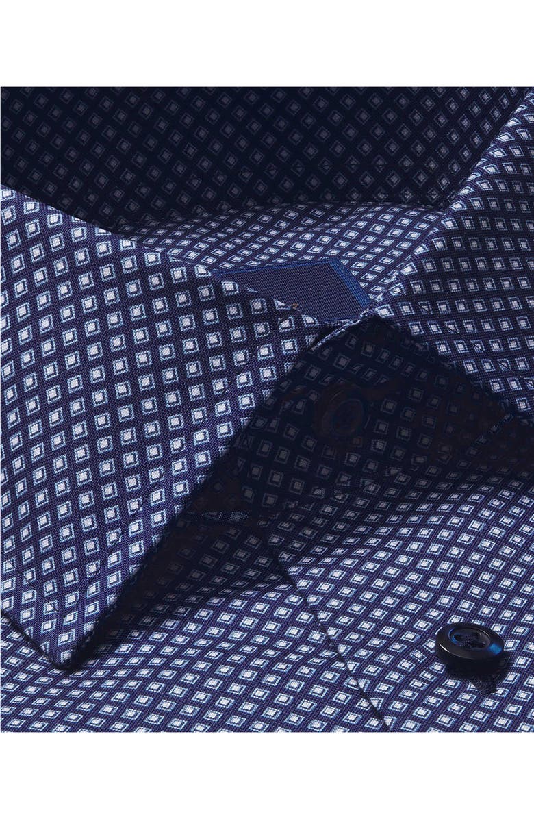 David Donahue Slim Fit Geometric Cotton Dress Shirt, Alternate, color, 