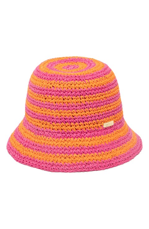 x Trina Turk Straw Bucket Hat