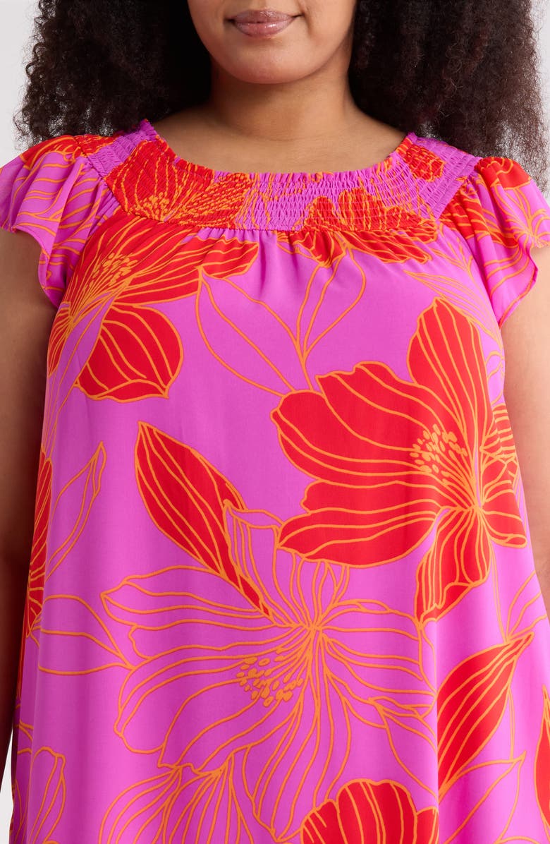 SUGARLIPS Blakely Floral Jane Midi Dress, Alternate, color, 