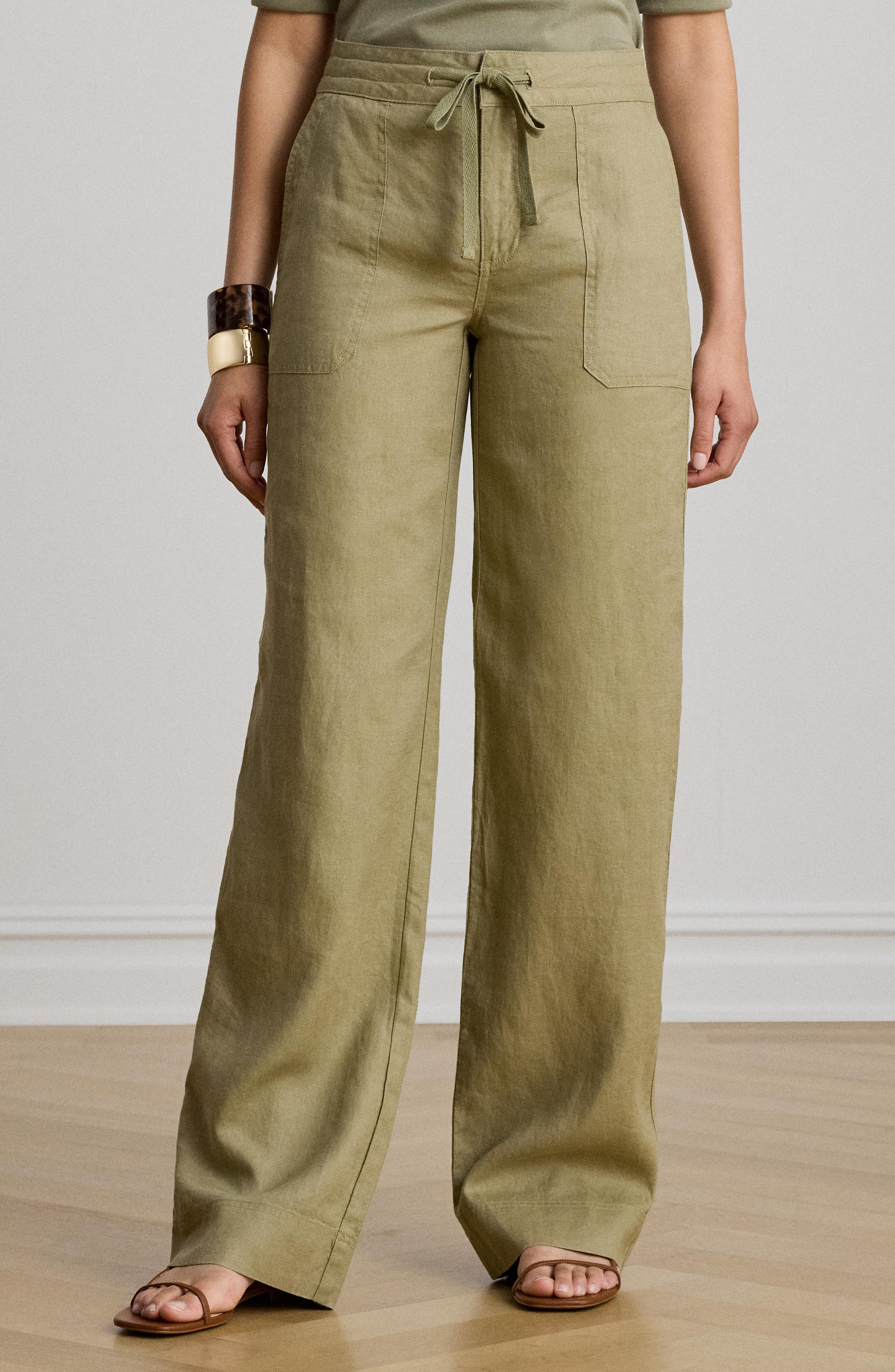 パンツ Lauren Ralph Lauren 00s Linen Slacks Lauren Ralph Lauren Linen Wide Leg Pants (Women) | Nordstrom