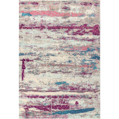 Contemporary POP Modern Abstract Brushstroke Area Rug