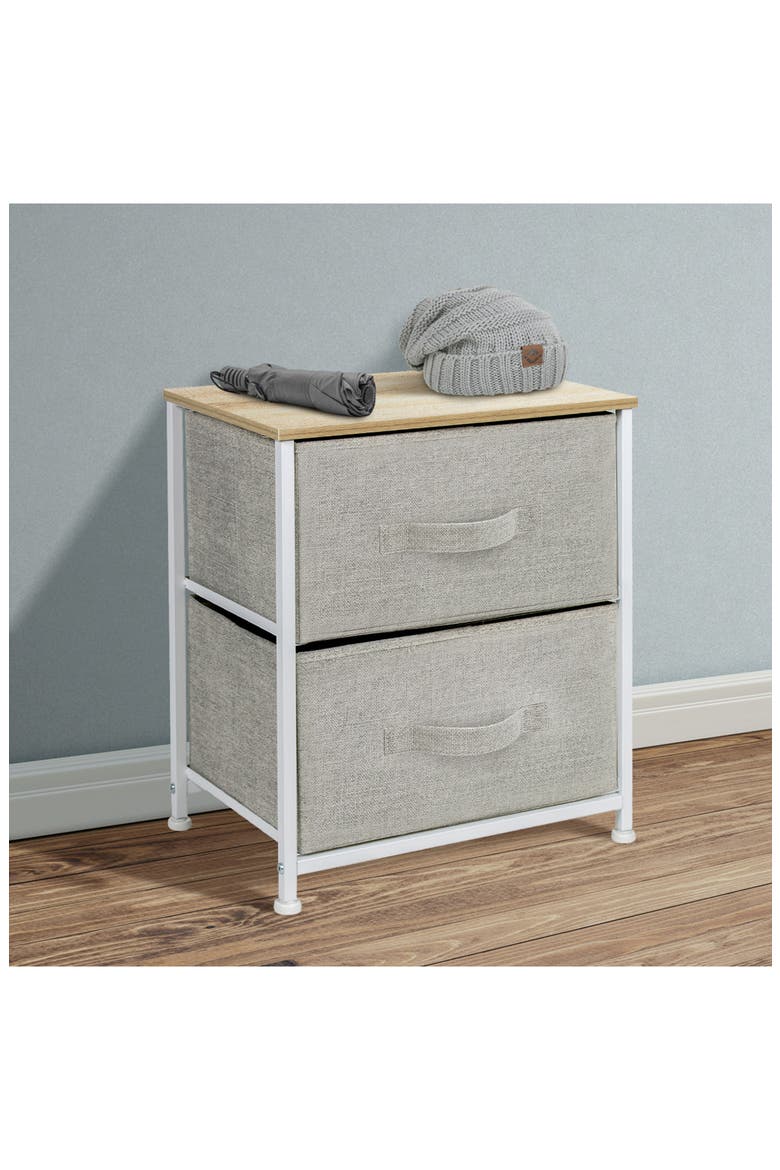 2-Drawer Chest Dresser, Alternate, color, BEIGE