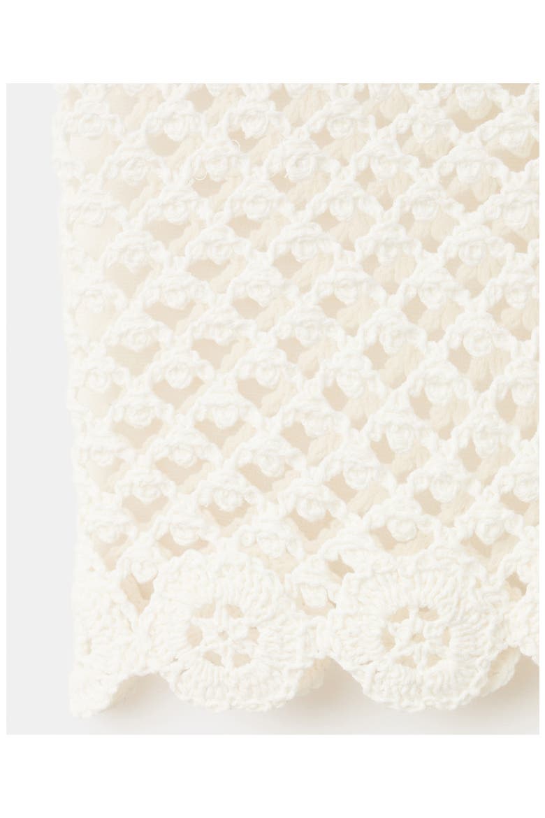 Side Tie Crochet Cover-Up Miniskirt, Alternate, color, ECRU
