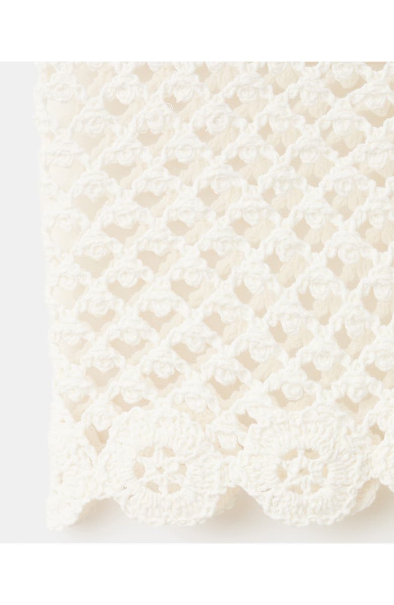 MANGO Side Tie Crochet Cover-Up Miniskirt, Alternate, color, 
