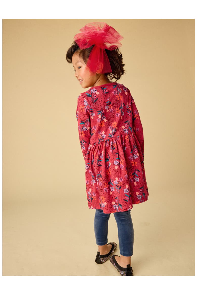 Long Sleeve Wrap Neck Dress, Alternate, color, Vintage French Flowers