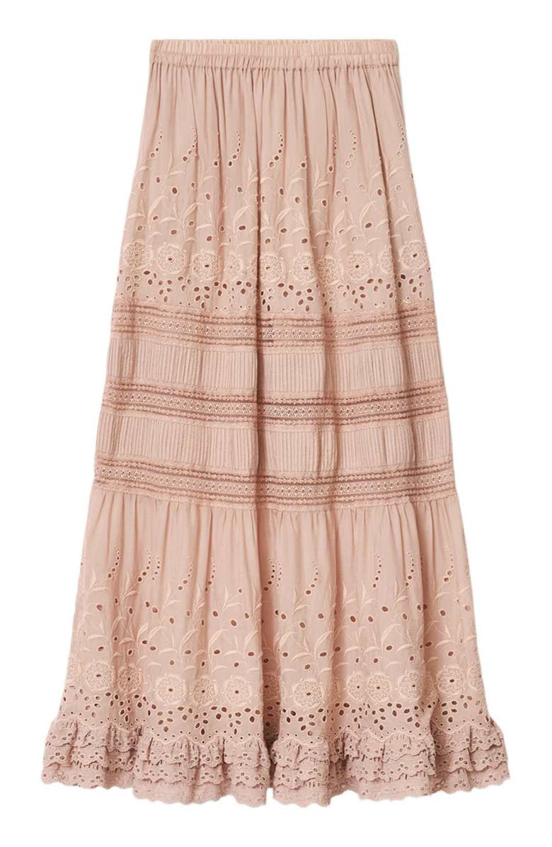 AllSaints Camille Maxi Skirt, Alternate, color, Crystal Pink
