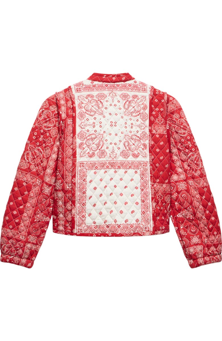 MINT VELVET Quilted Print Jacket, Alternate, color, Red