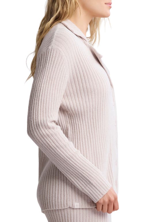 Barefoot Dreams Cozychic® Ultra Lite® Rib Button-up Shirt In Gray