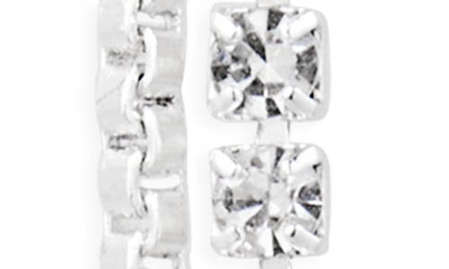 Nordstrom Rack Crystal Chain Drop Earrings In Silver