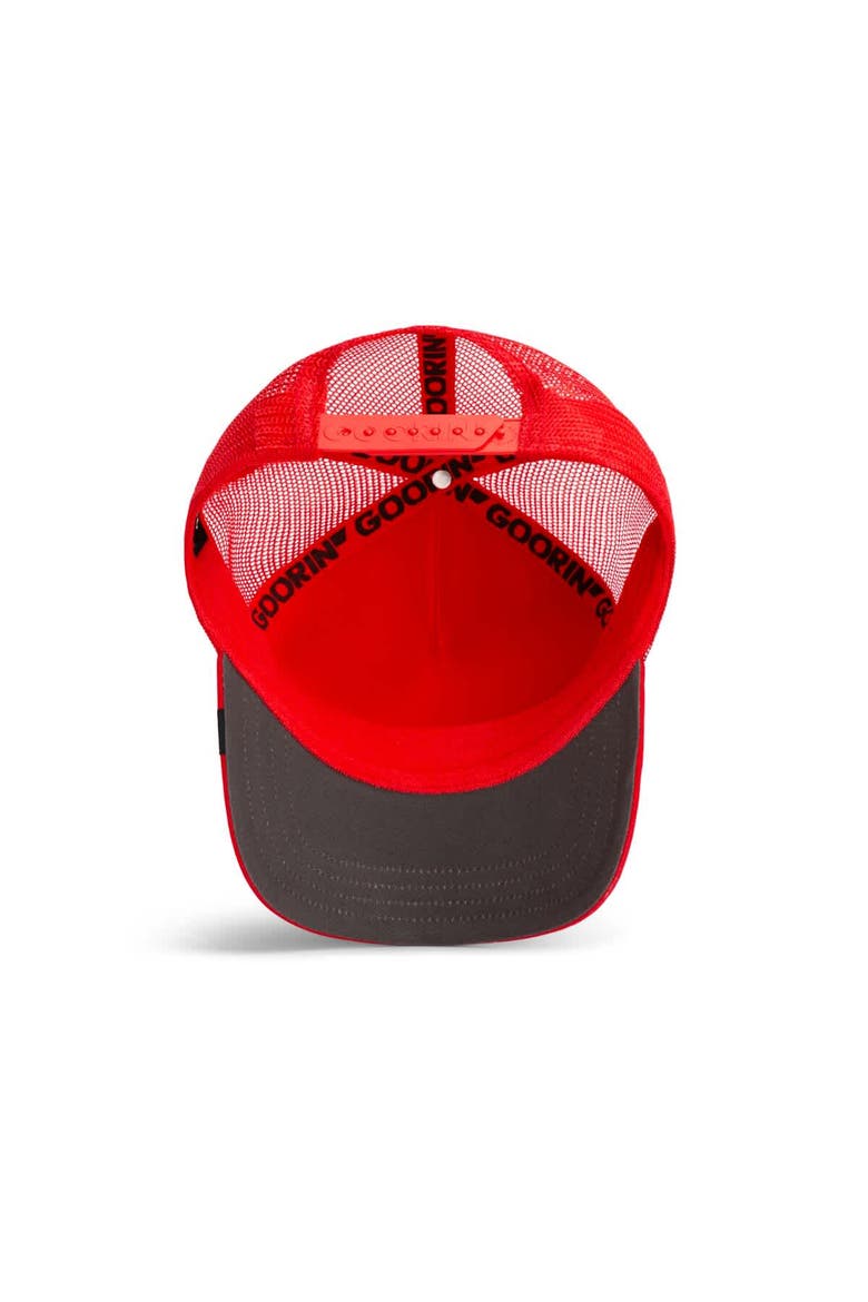 Men's  Red Goorin Bros The Panther Adjustable Trucker Hat, Alternate, color, Red
