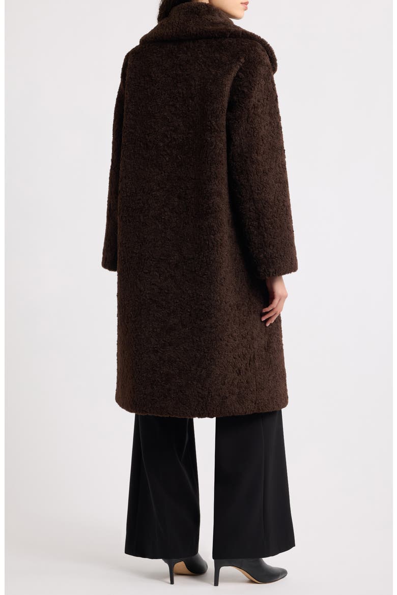 Faux Fur Shawl Collar Coat, Alternate, color, SMOKED TRUFFLE