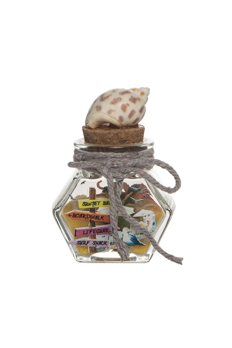 Glass Bottle With Printed Signs Sand & Toys, Main, color, White