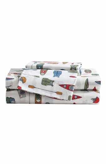 Kayak Adventure Twin Cotton Percale Sheet Set