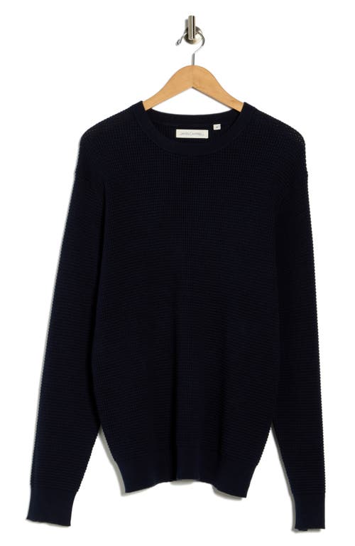 James Campbell Spauding Waffle Knit Sweater In Blue