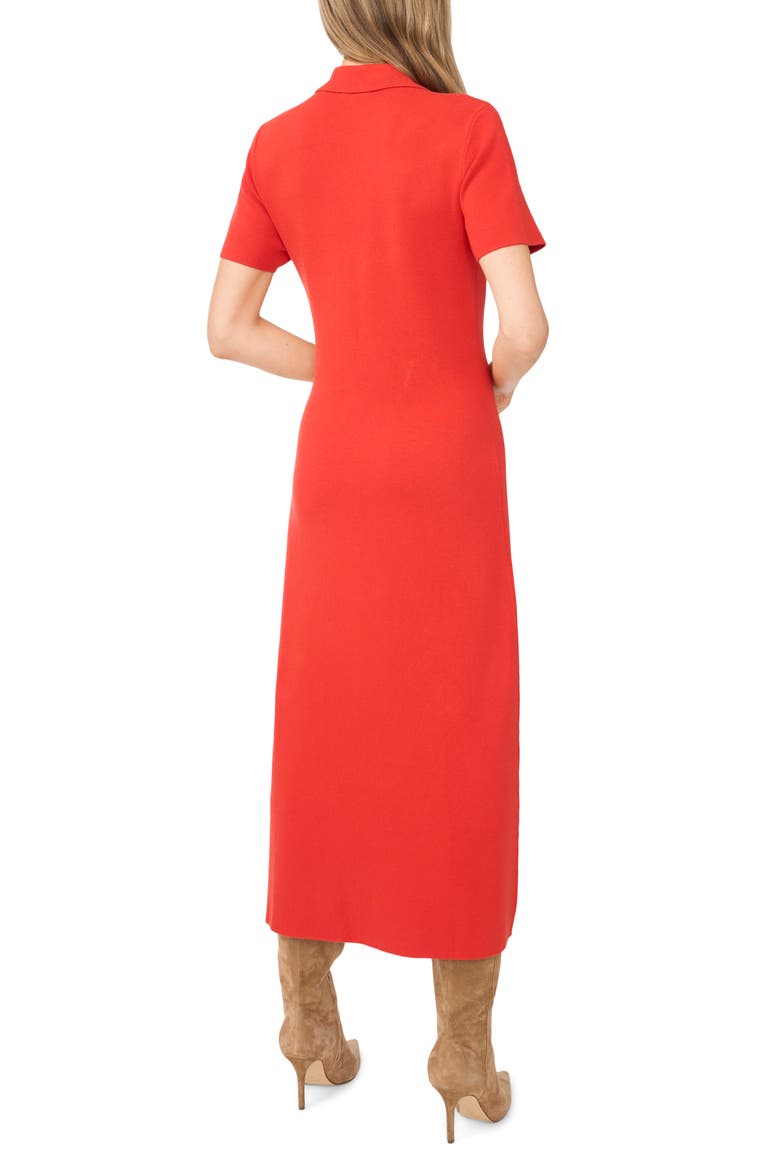 Keyla Collar Midi Dress, Alternate, color, RED DEPTHS